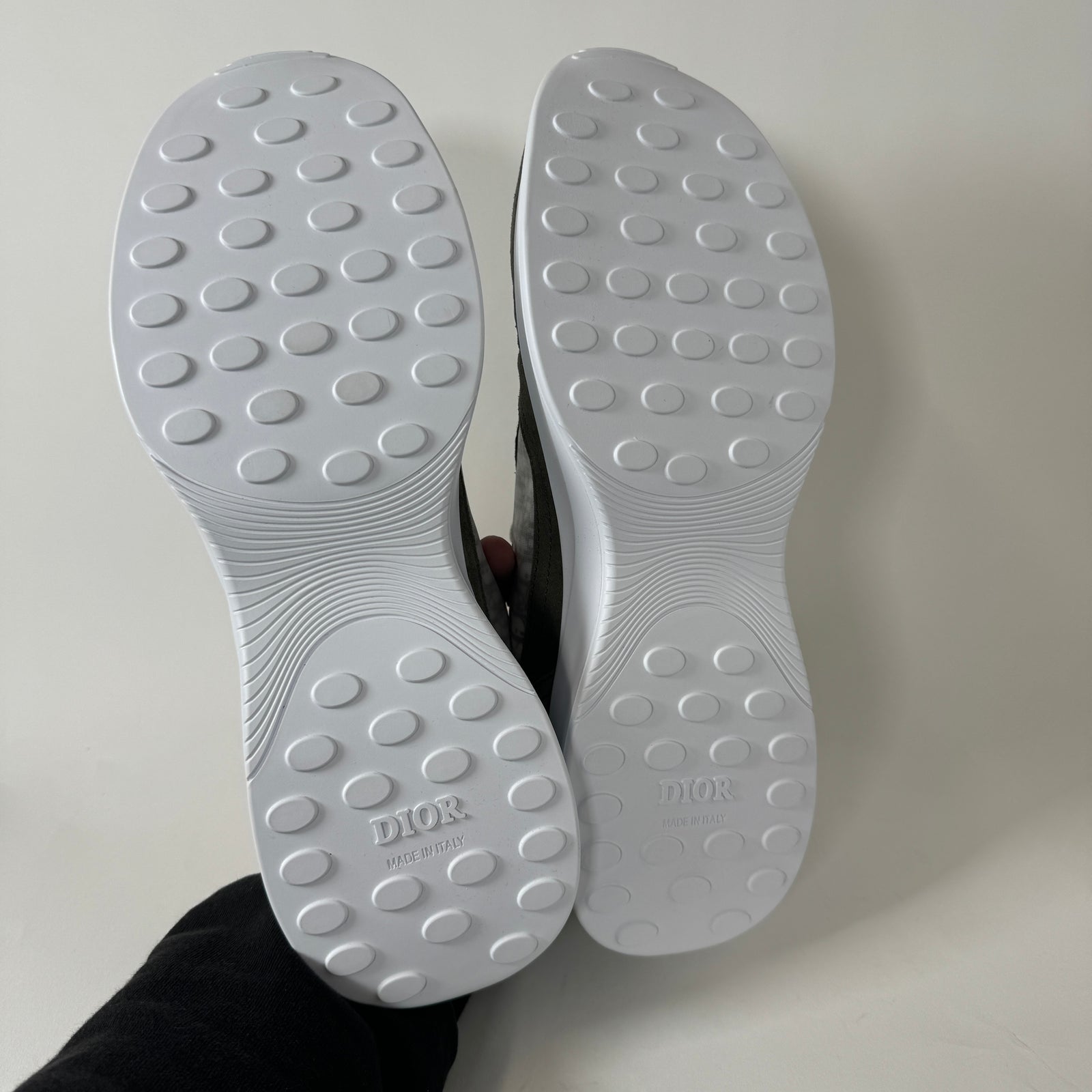 Dior B25 Green Oblique Suede Runners Size 46