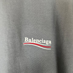 Balenciaga Dark Grey Campaign Logo T-Shirt Size M