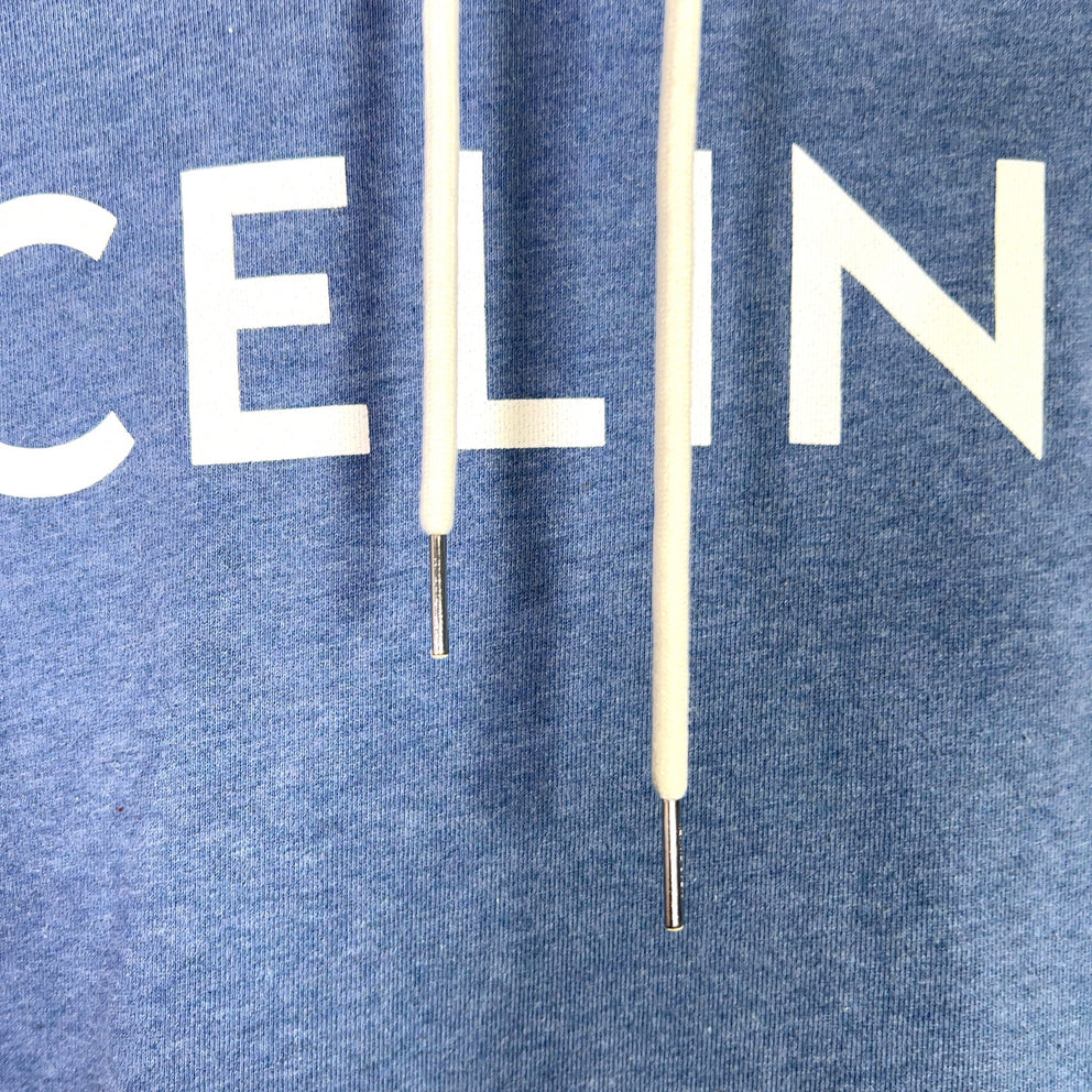 Celine Light Blue Logo Hoodie