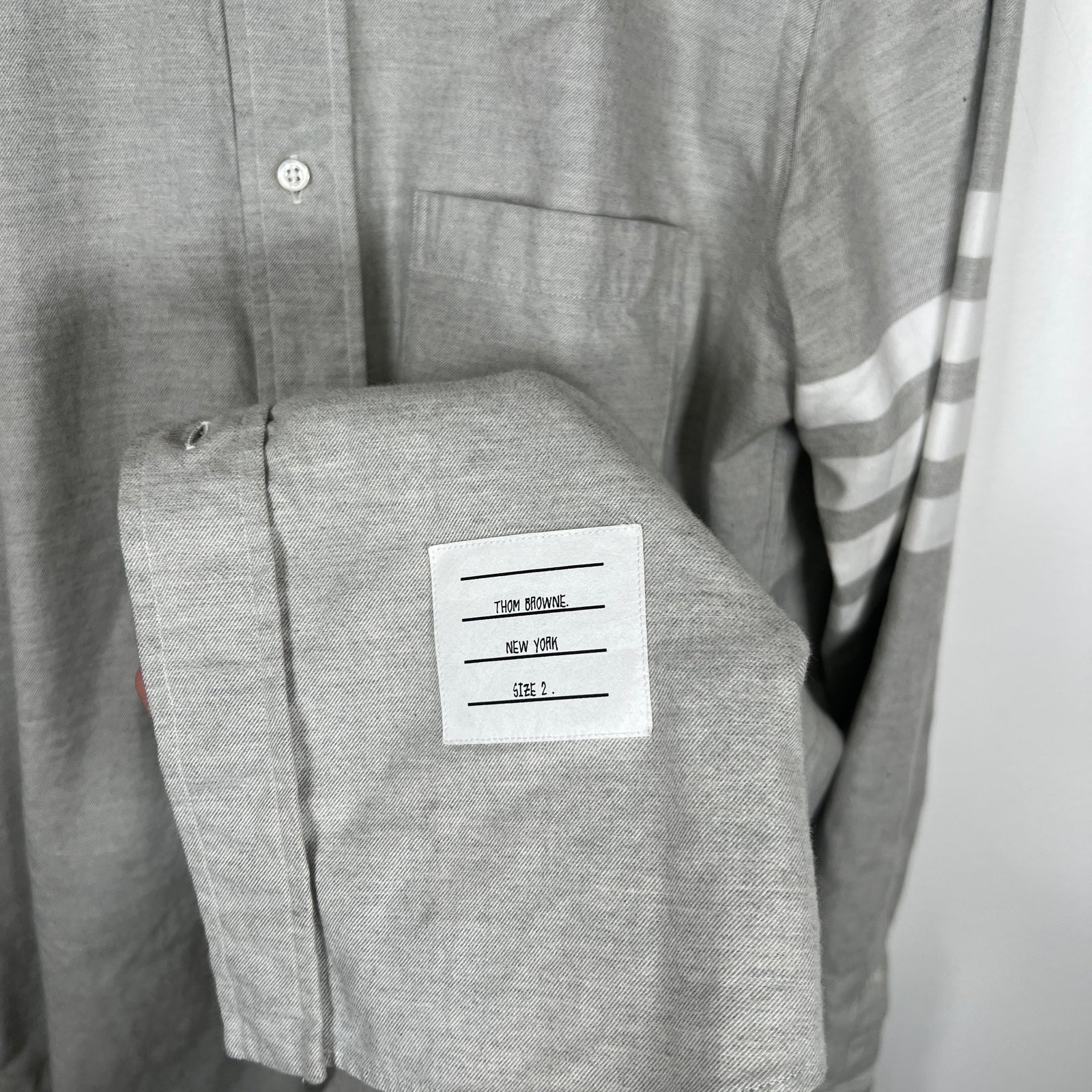 Thom Browne Grey Button Up Shirt Size S