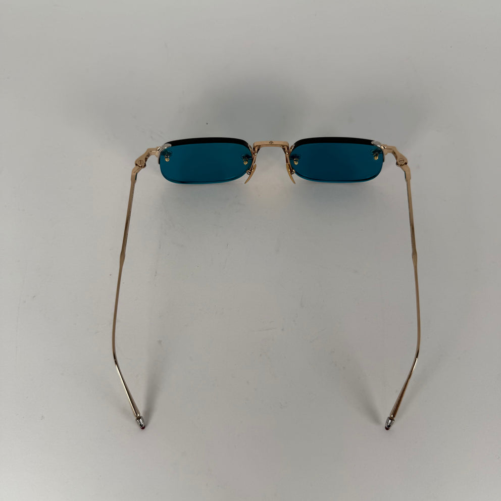 Jacques Marie Mage Titanium22 'Fonda' Gold Wire Frame Sunglasses