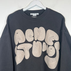 Acne Studios Grey Bubble Logo Crewneck Size L