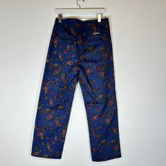 NOAH Blue Paisley Trousers Size 32