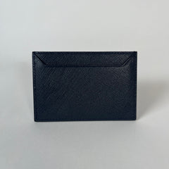 Prada Saffiano Leather Navy Card Holder