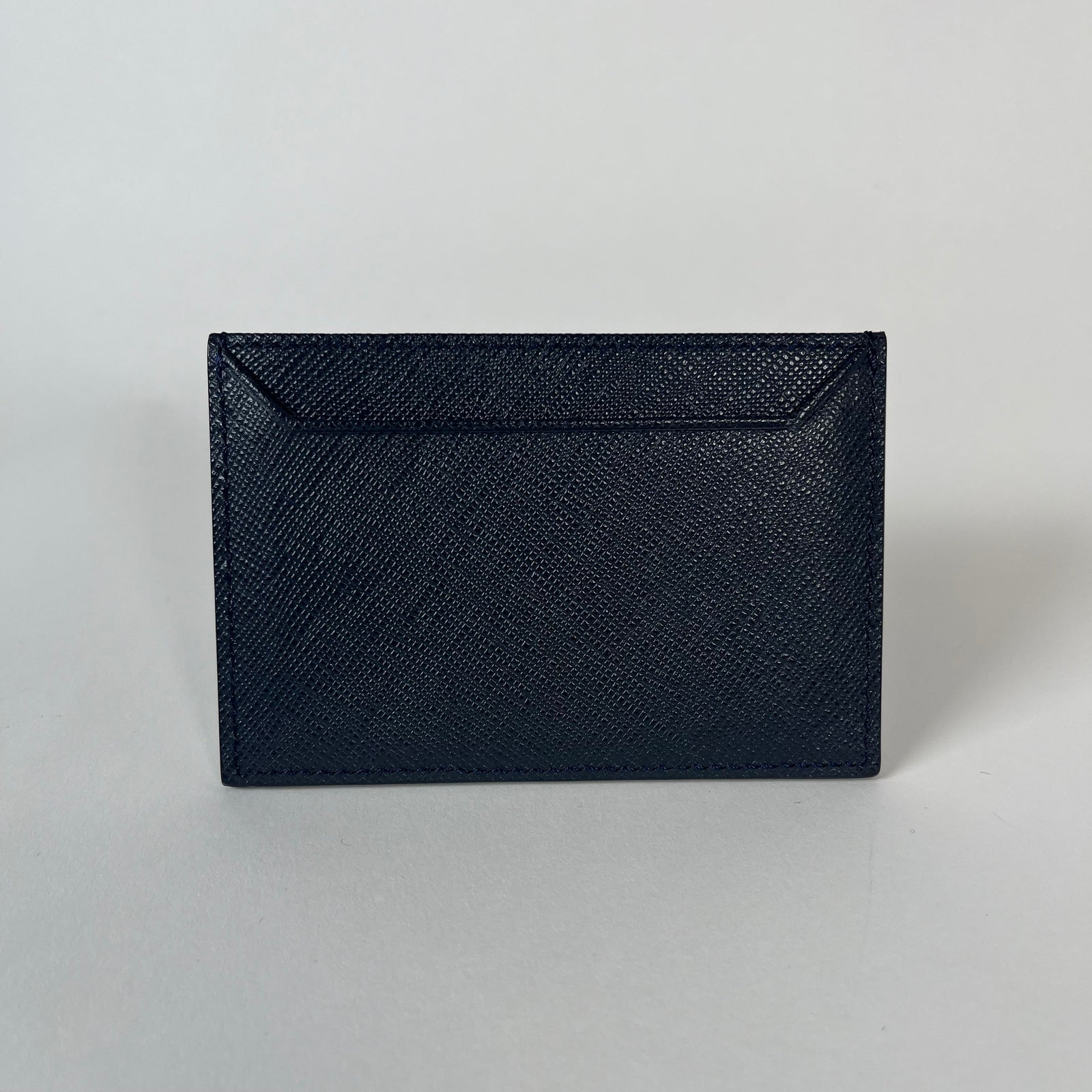 Prada Saffiano Leather Navy Card Holder