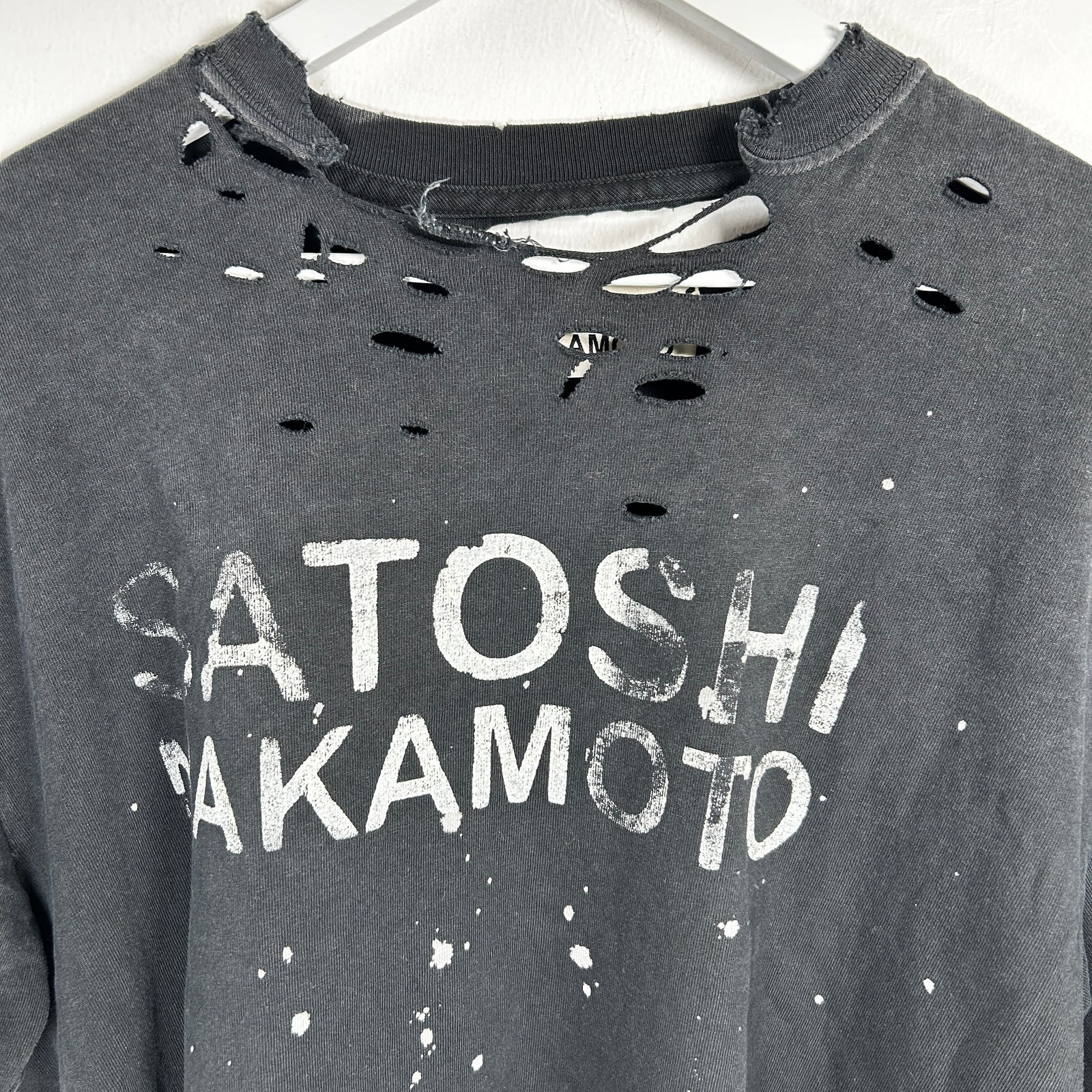 Satoshi Nakamoto Black Paint Splatter Logo T-Shirt Size XS
