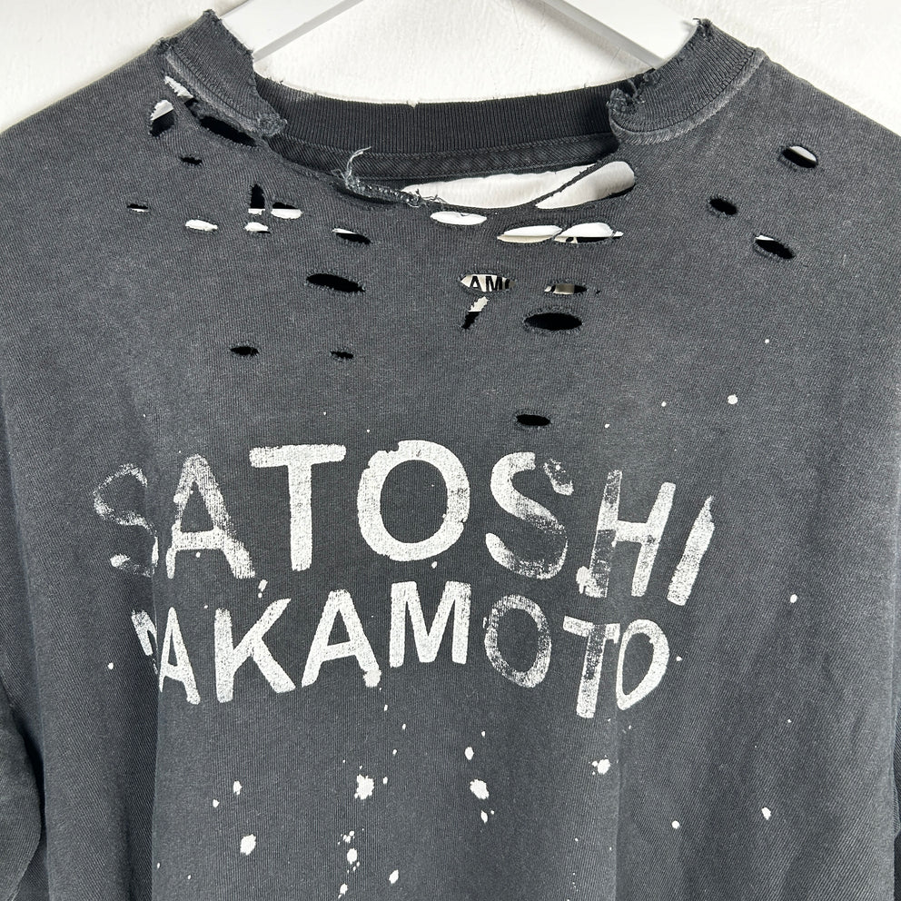Satoshi Nakamoto Black Paint Splatter Logo T-Shirt Size XS