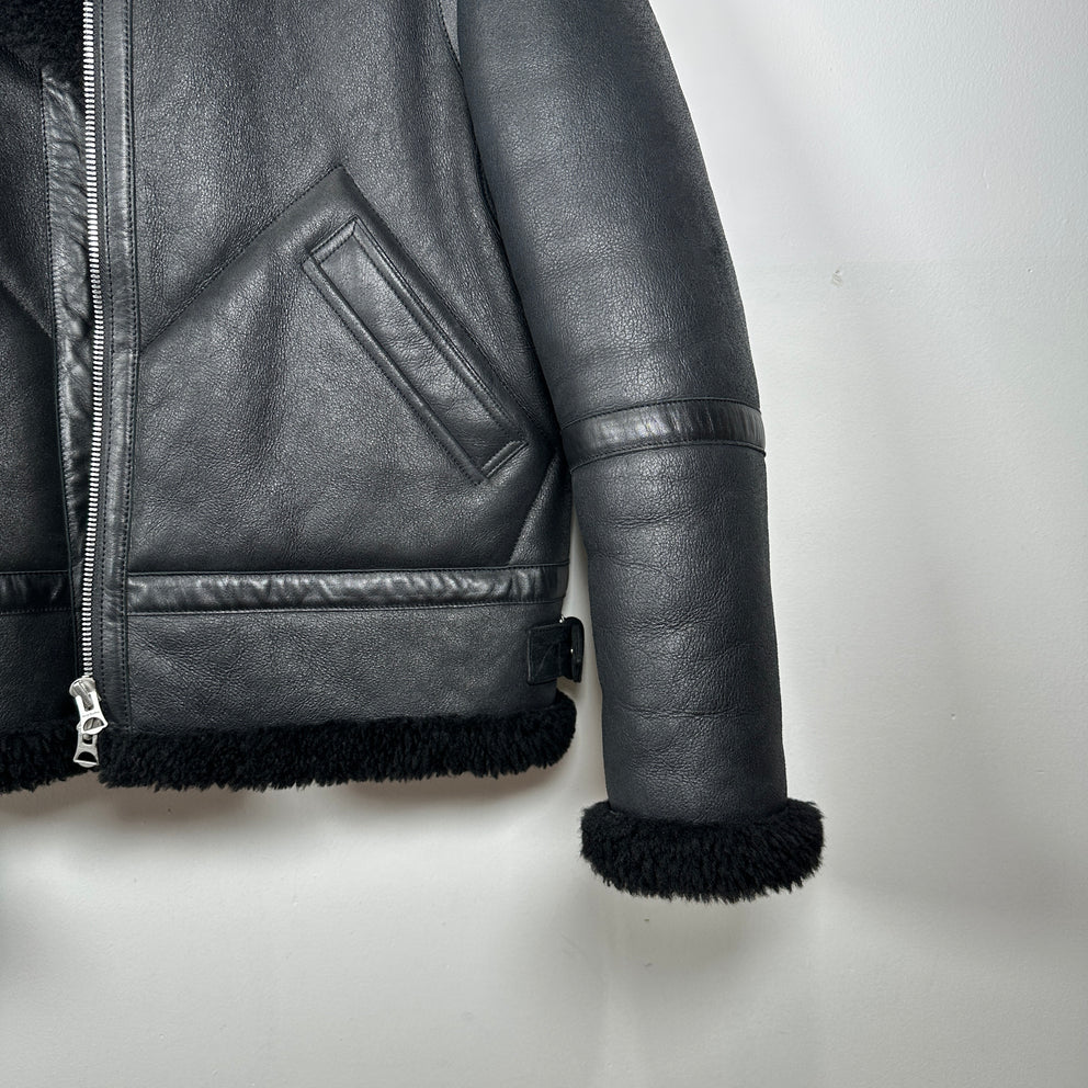 Acne Sherling Flight Jacket Size 48
