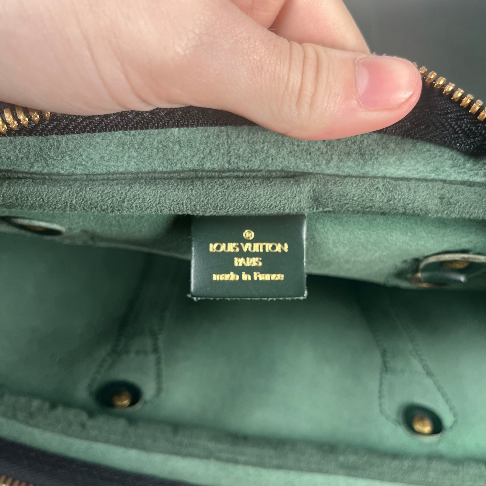 Louis Vuitton Green Boston Kendall Duffle Bag
