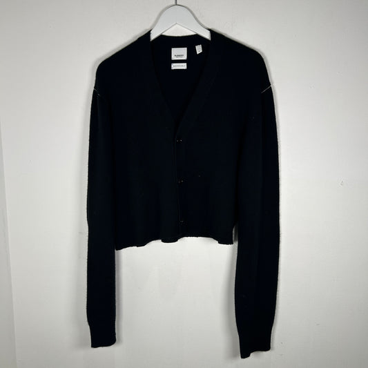 Burberry Cropped Black Cardigan Size M