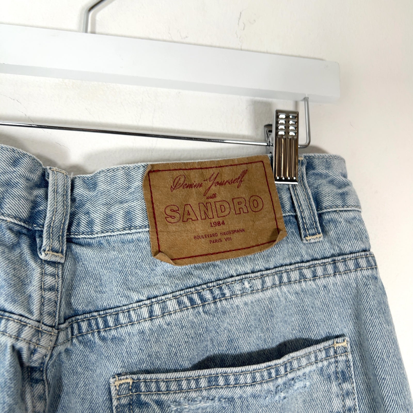 Sandro Lightwash Straight Fit Denim Jeans