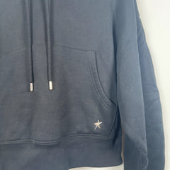 Mugler Metal Logo Cropped Hoodie