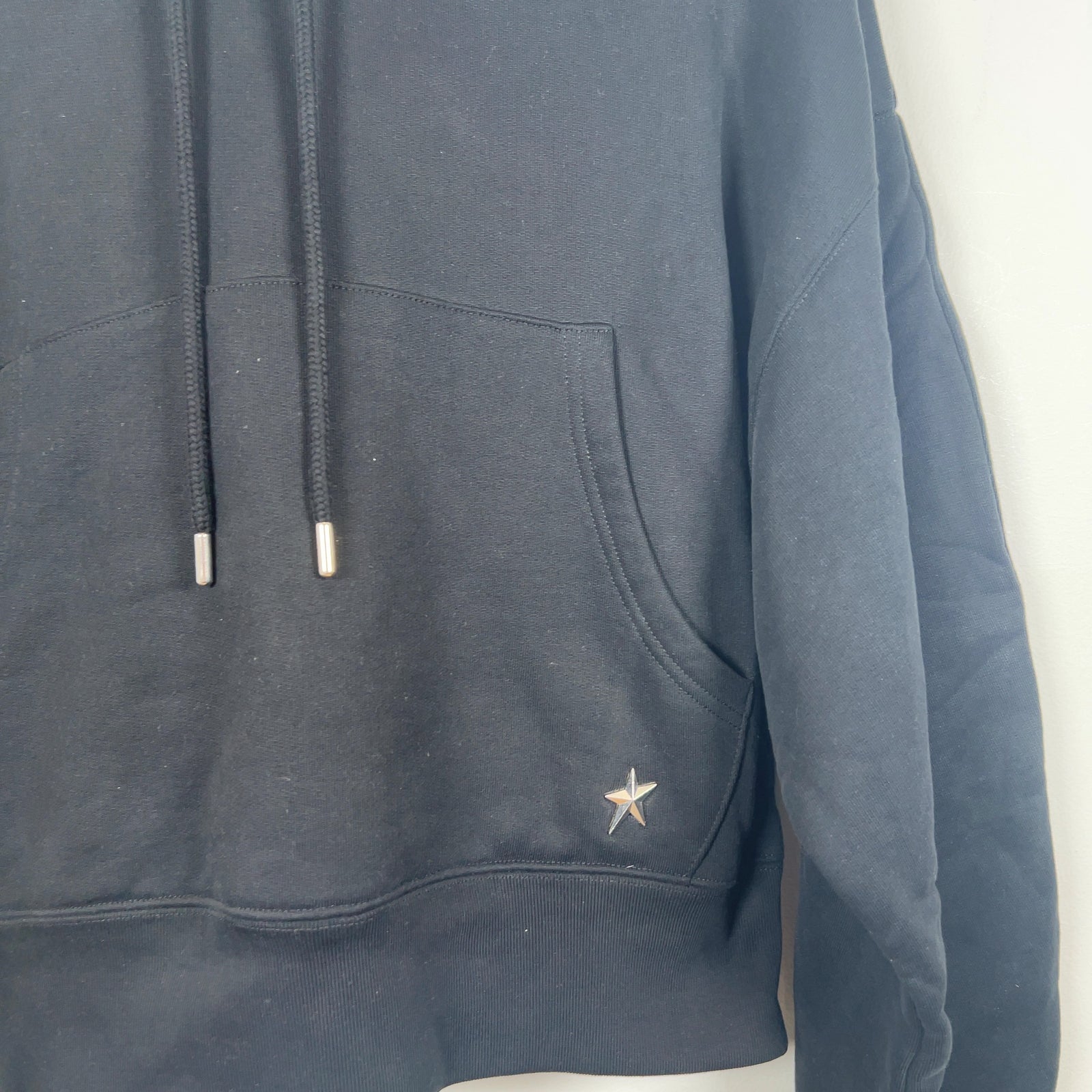 Mugler Metal Logo Cropped Hoodie