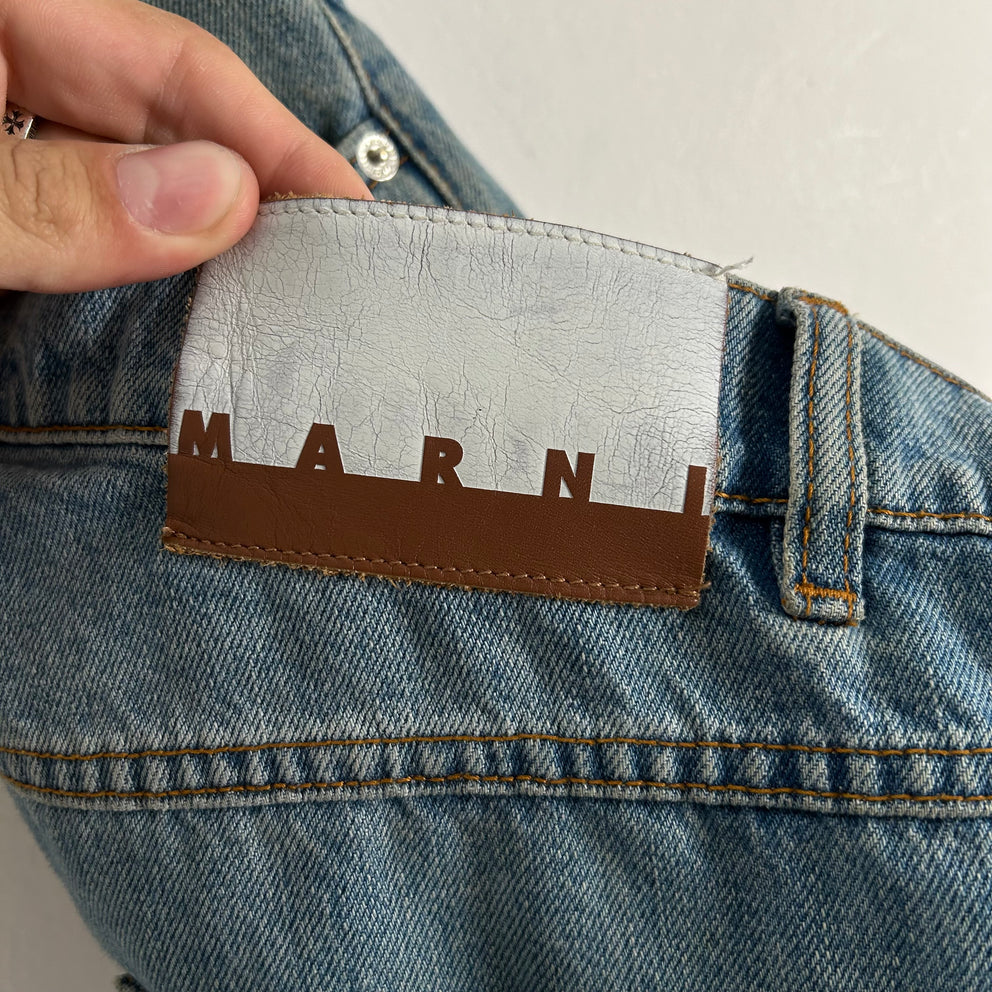 Marni Mohair Patch Denim Jeans Size 34