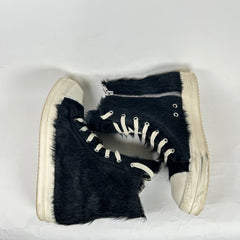 Rick Owens Black Pony Hair Ramones Size 41