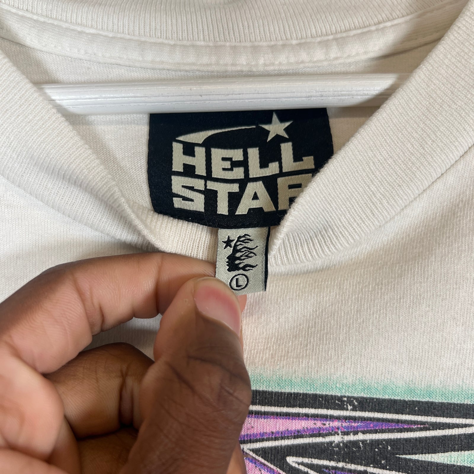 Hellstar White CTRLALT Repent T-Shirt Size L