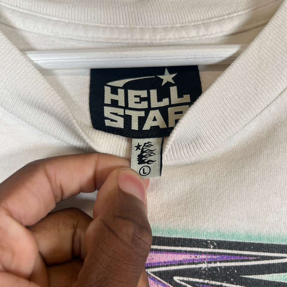 Hellstar White CTRLALT Repent T-Shirt Size L