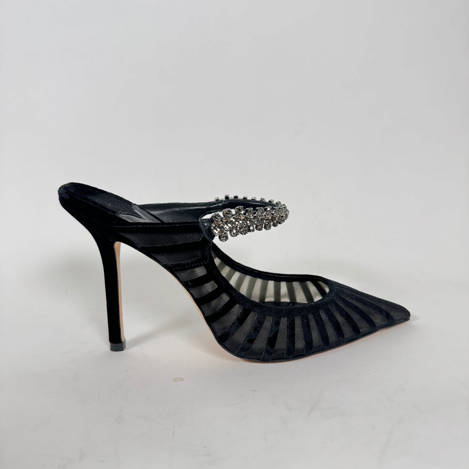 Jimmy Choo Bing 100 Crystal Embellished Heels Size 37.5