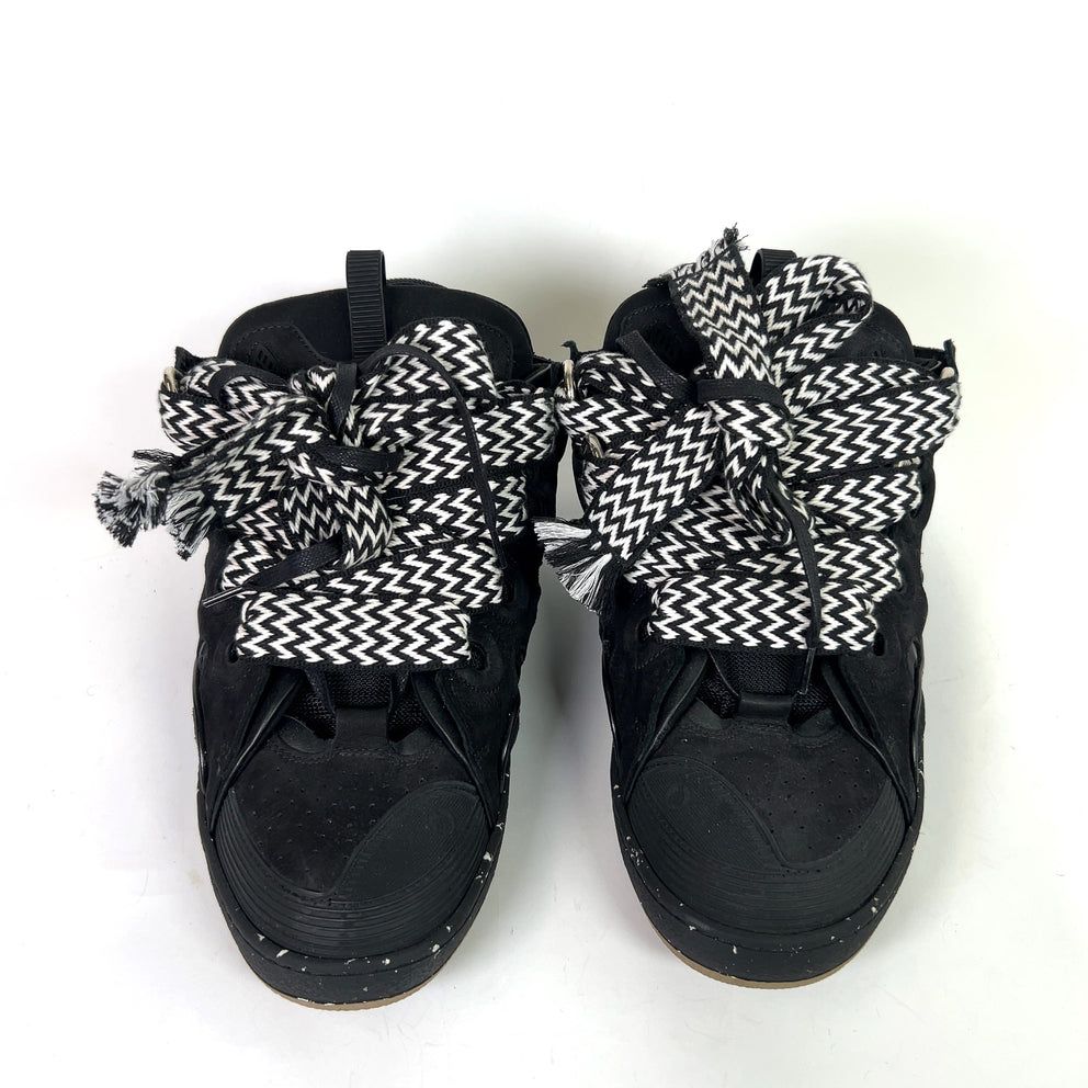 Lanvin Curb Black Suede Curb Sneakers