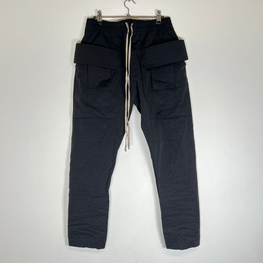 Rick Owens Drkshdw Black Creatch Cargo Pants Size S