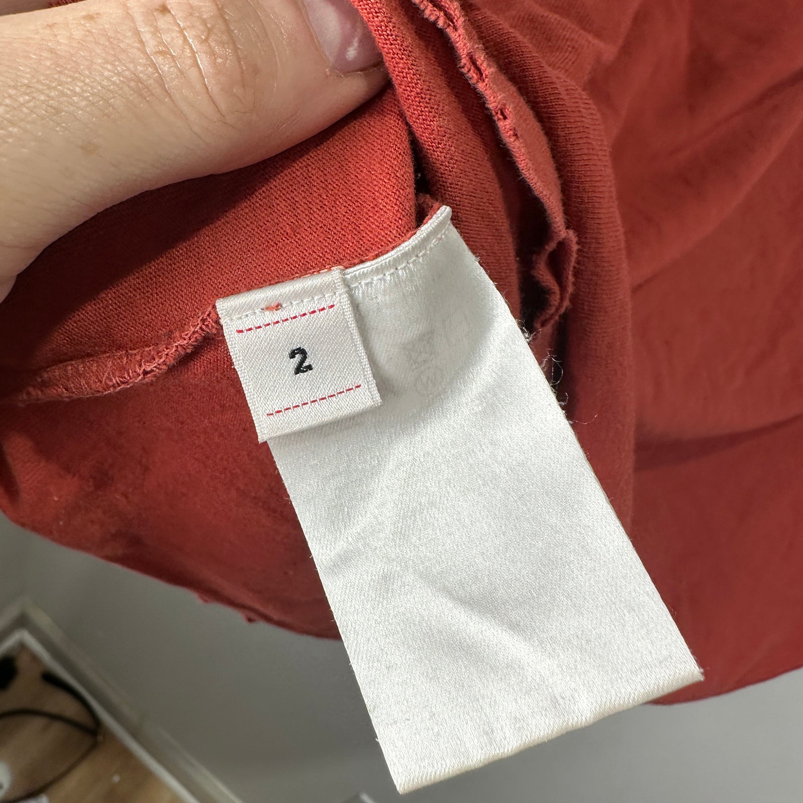 Visvim Burnt Orange Pocket T-Shirt Size 2