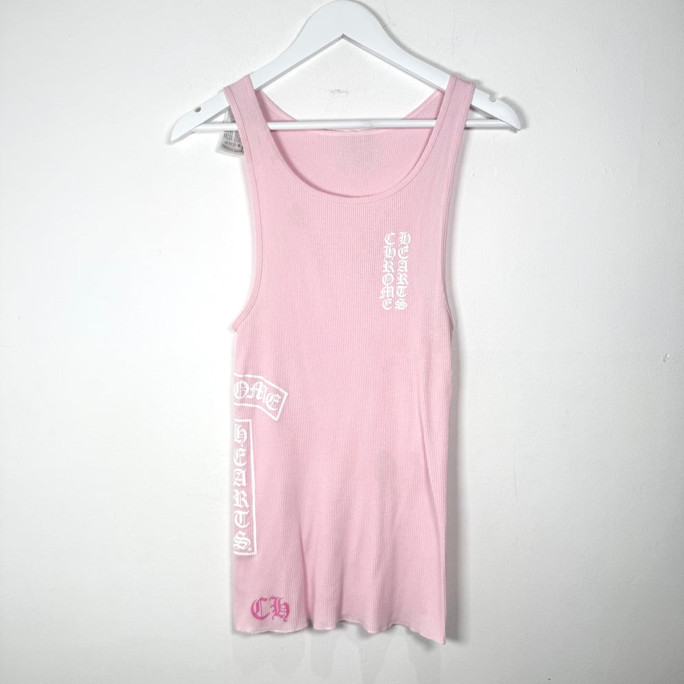Chrome Hearts Pink T-Bar Tank-Top Size M