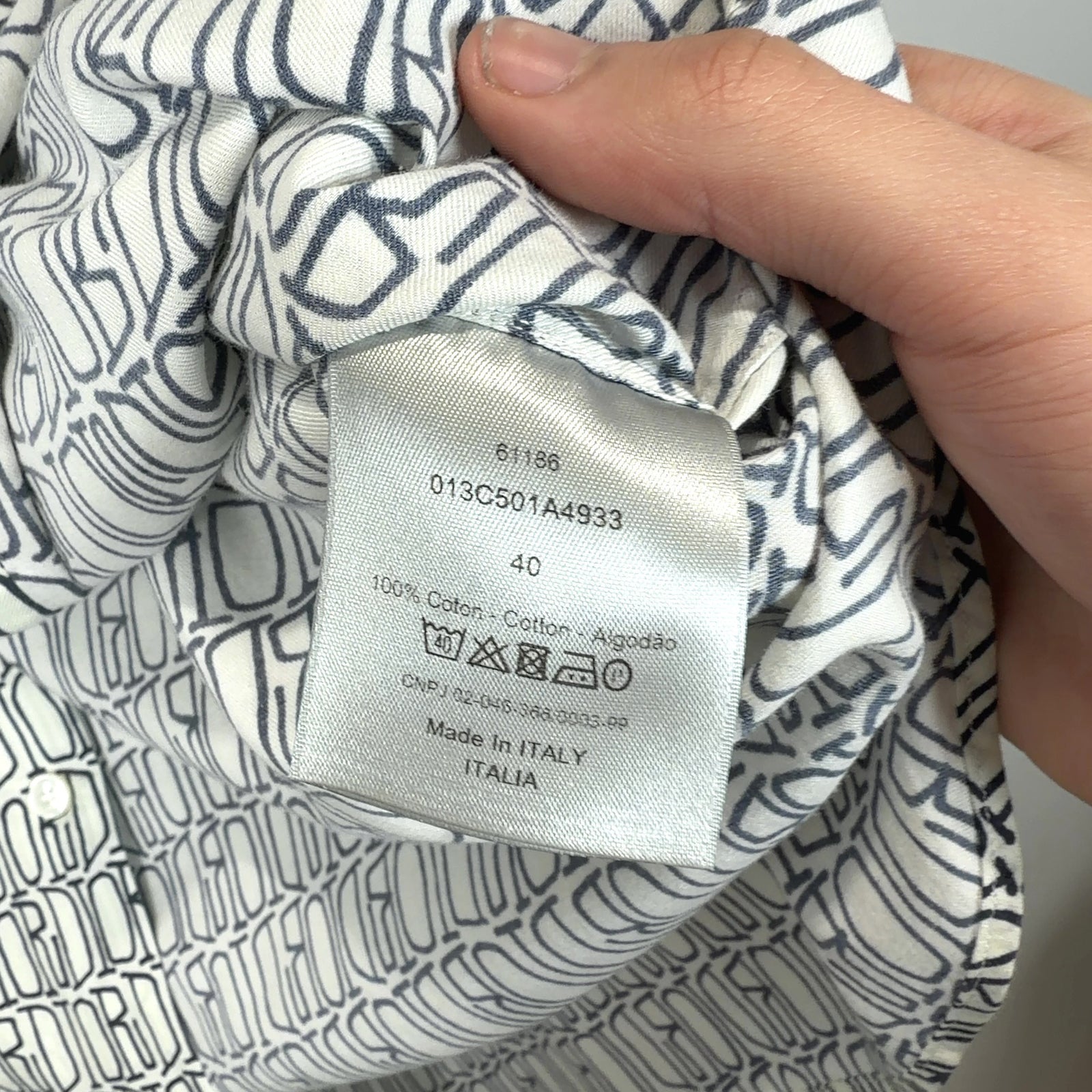 Dior All-Over Print Button-Up Shirt