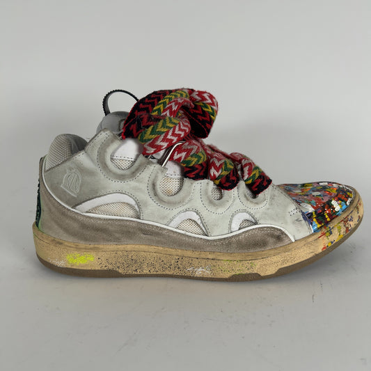 Lanvin x Gallery Dept Paint Splatter Curb Lowtop Sneakers Size 41