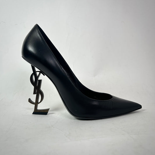 Saint Laurent Black Leather Opyum 110 Pumps Size 39.5