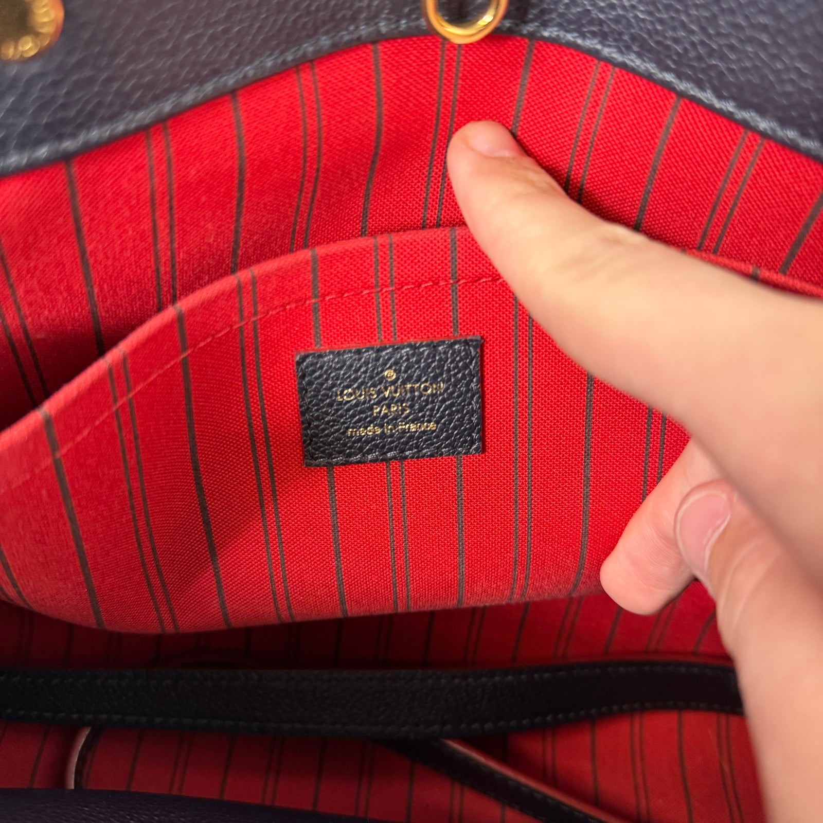 Louis Vuitton Navy Montaigne GM Monogram Empreinte