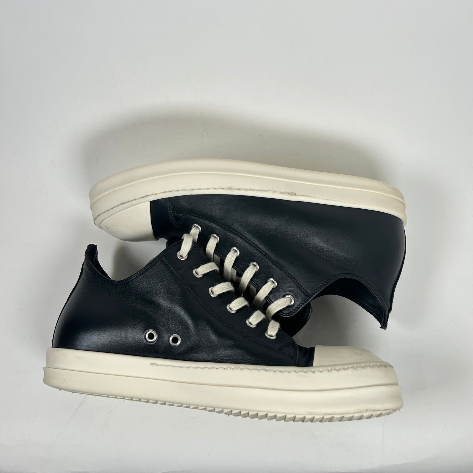 Rick Owens Leather Low Top Ramones Size 43