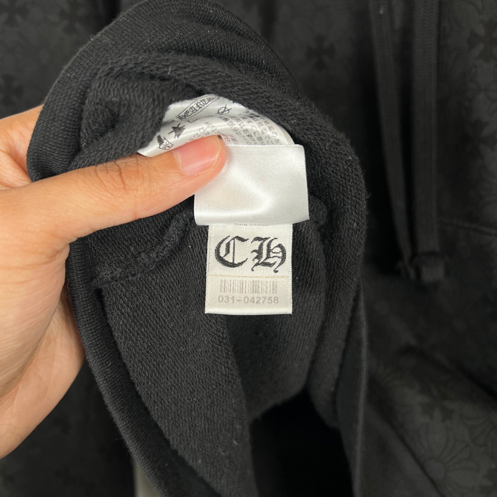 Chrome Hearts Black Monogram Hoodie Size L