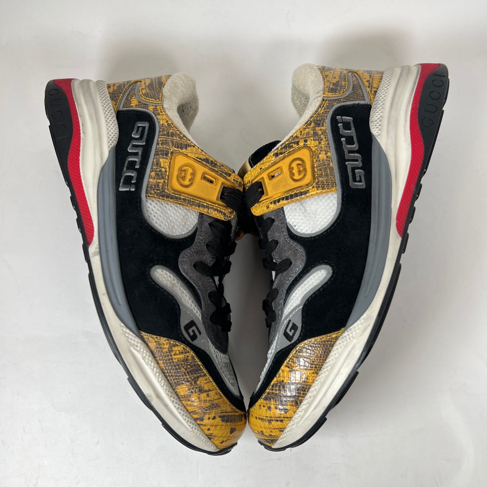 Gucci Ultraspace Yellow Tejus Printed Sneaker Size GG 8.5