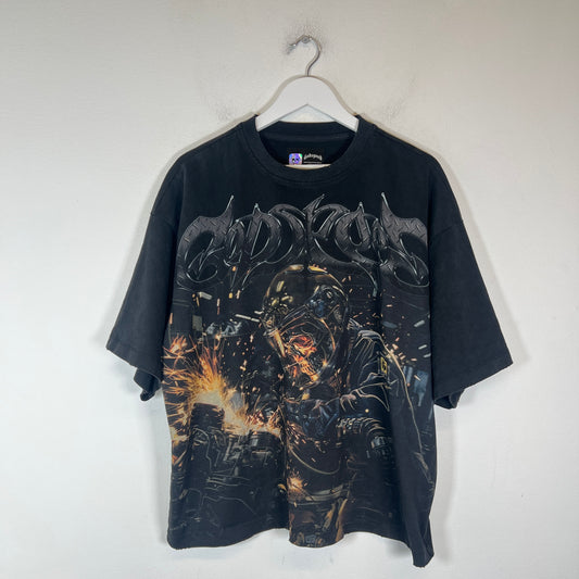Godspeed Black Wash Steel Sharpens T-Shirt Size M