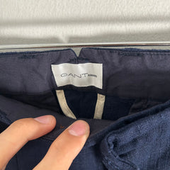 Gant Rugger Navy Linen Shorts Size 32