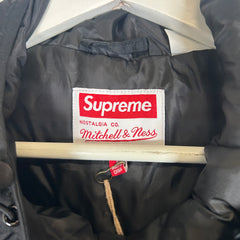 Supreme X Mitchell & Ness Black Varsity Jacket Size L