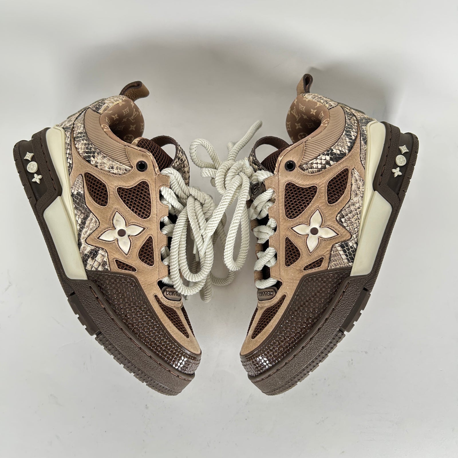 Louis Vuitton Python Snakeskin Skates Size LV 7.5