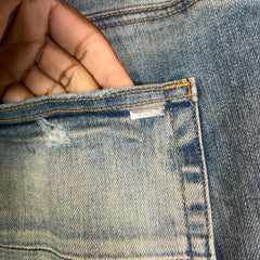 Amiri Clay Indigo Core Applique Logo Jeans