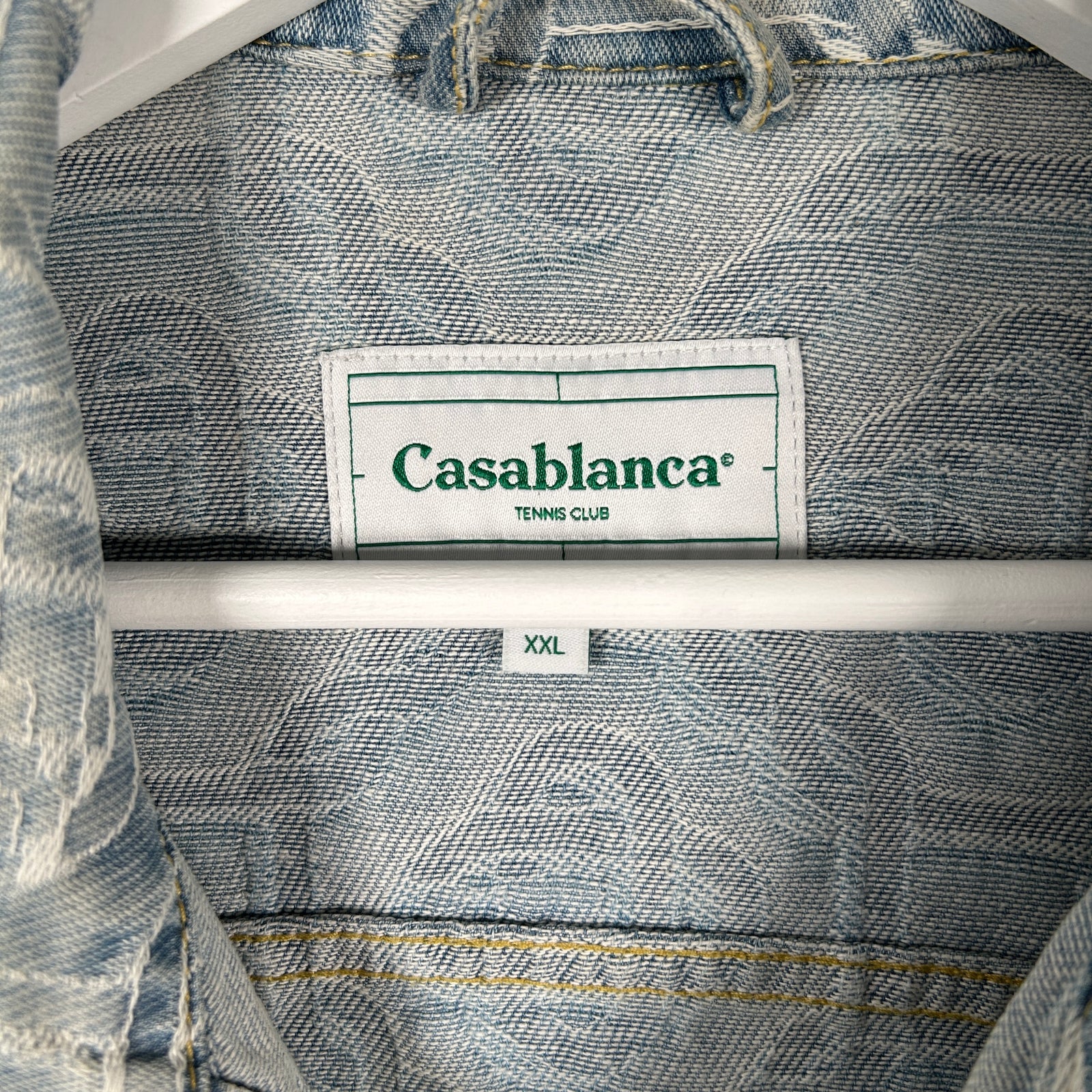 Casablanca Monogram Lightwash Denim Jacket Size XXL