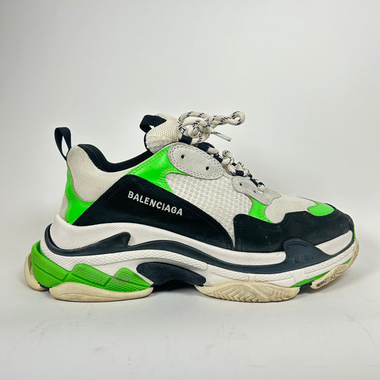 Balenciaga Green/Grey Triple S Sneaker Size 44