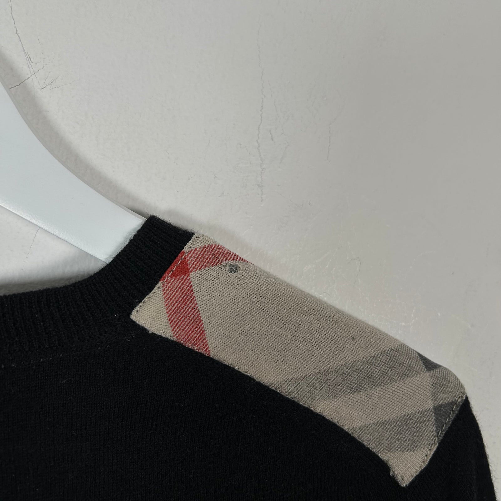 Burberry Panel Knit Check Sweater Size S