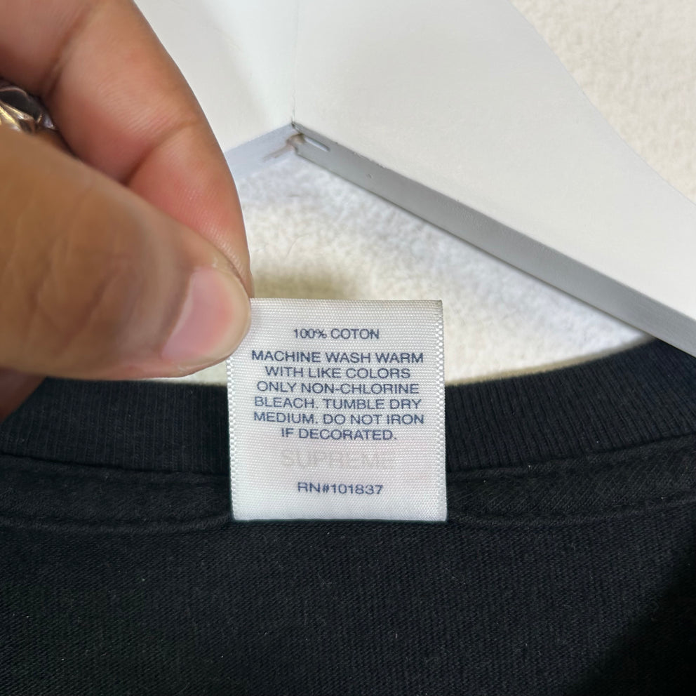 Supreme Black Paisley Box Logo T-Shirt
