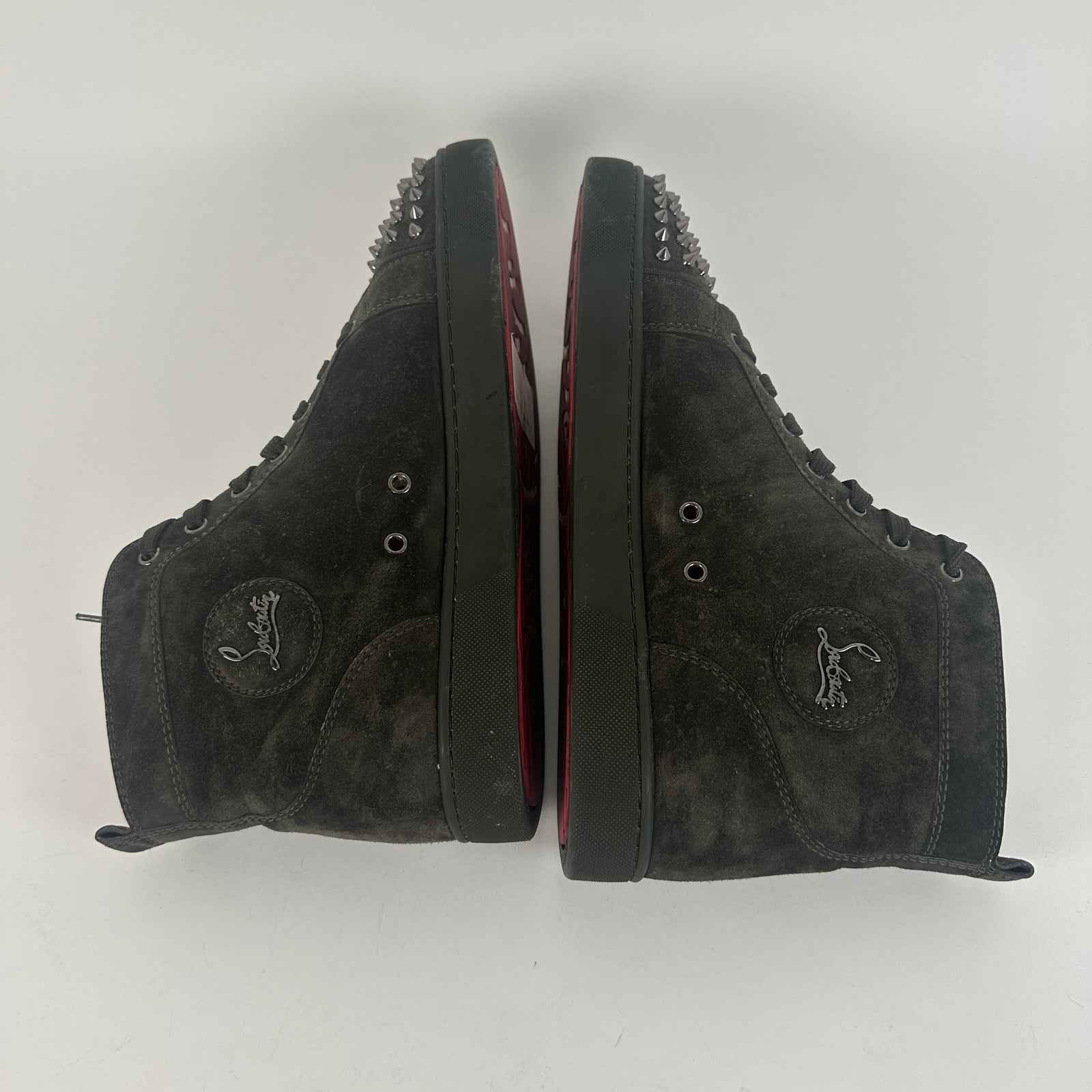 Christian Louboutin Olive Suede High Tops Size 45