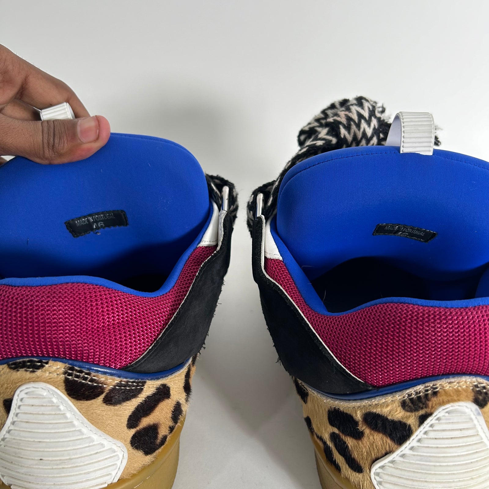 Lanvin Curb Leopard Sneakers Size 13