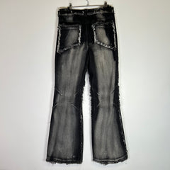 No Faith Studios Washed '001' Flared Denim Jeans