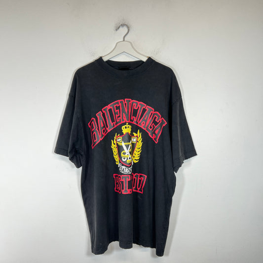 Balenciaga Black/Red College T-shirt Size M