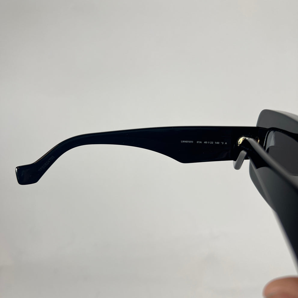 Loewe Black Anagram Rectangular Sunglasses