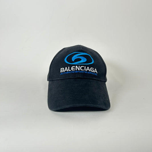 Balenciaga Black Surfer Logo Cap