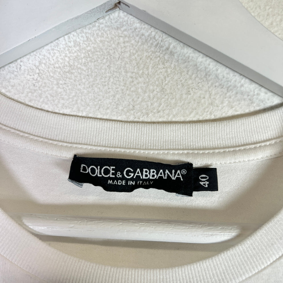 Dolce & Gabbana Flock Logo T-Shirt