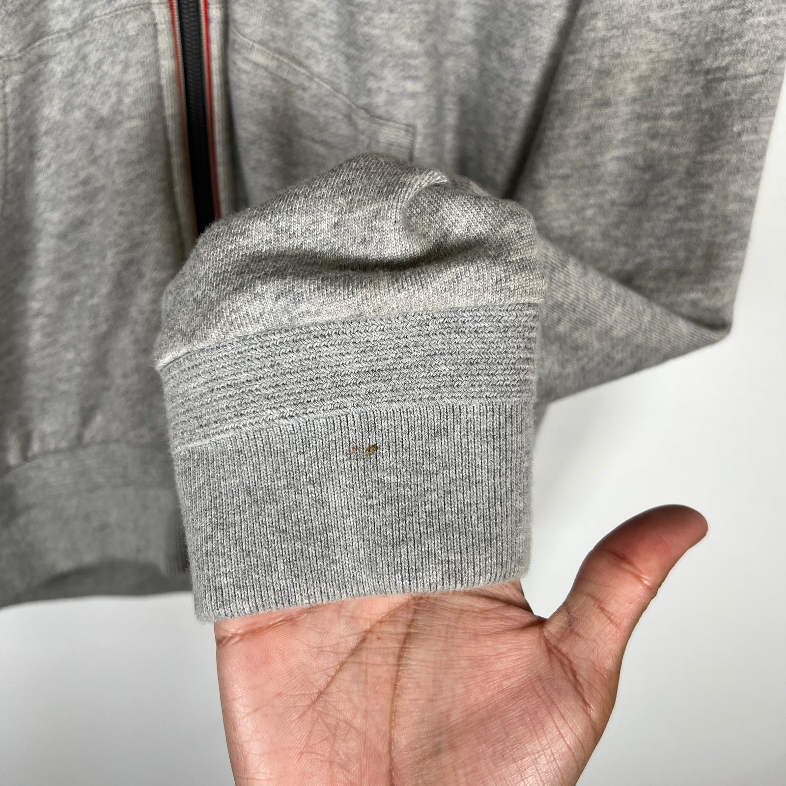 Moncler Grey Maglia Zip Up Hoodie